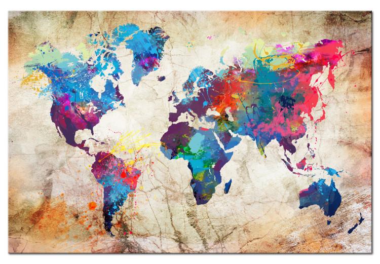 Canvas Print World Map: Urban Style