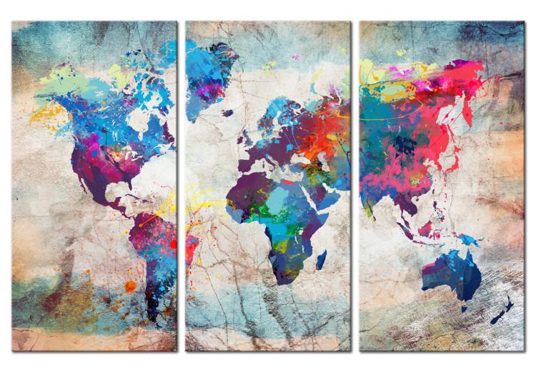 Canvas Print Maps: Colourful Madness