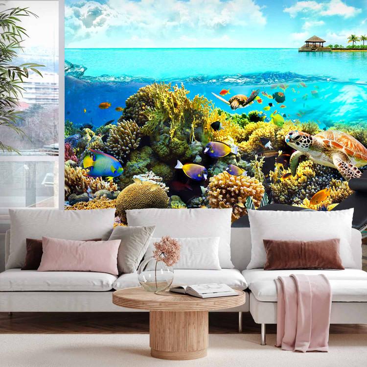 Wall Mural Colourful ocean - landscape of the underwater world of coral reefs and animals