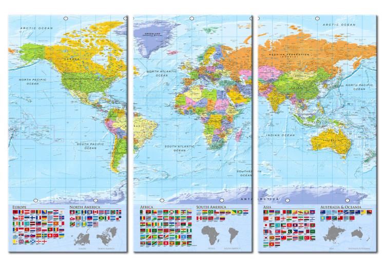 Canvas Print World: Colourful Map II