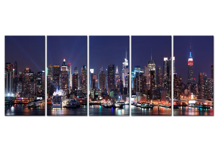Canvas Print New York: Live by Night