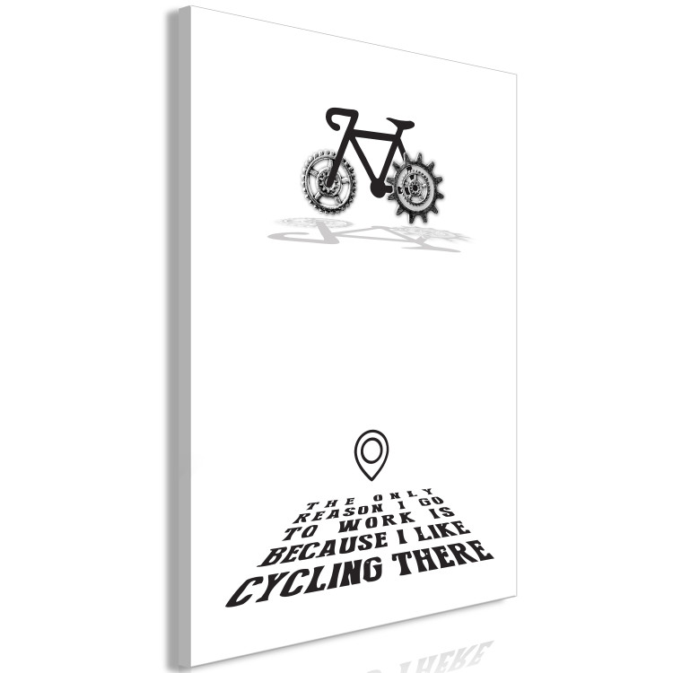 Canvas Every reason is good - an inscription with the motive of cycling 122800 additionalImage 2