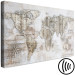 Canvas Bright world - contour world map in a beige tone on a light background 134800 additionalThumb 6