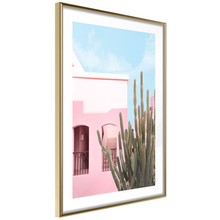 Poster Miami Cactus - A Pink Holiday Home Against a Blue Sky and Light 144500 additionalImage 10