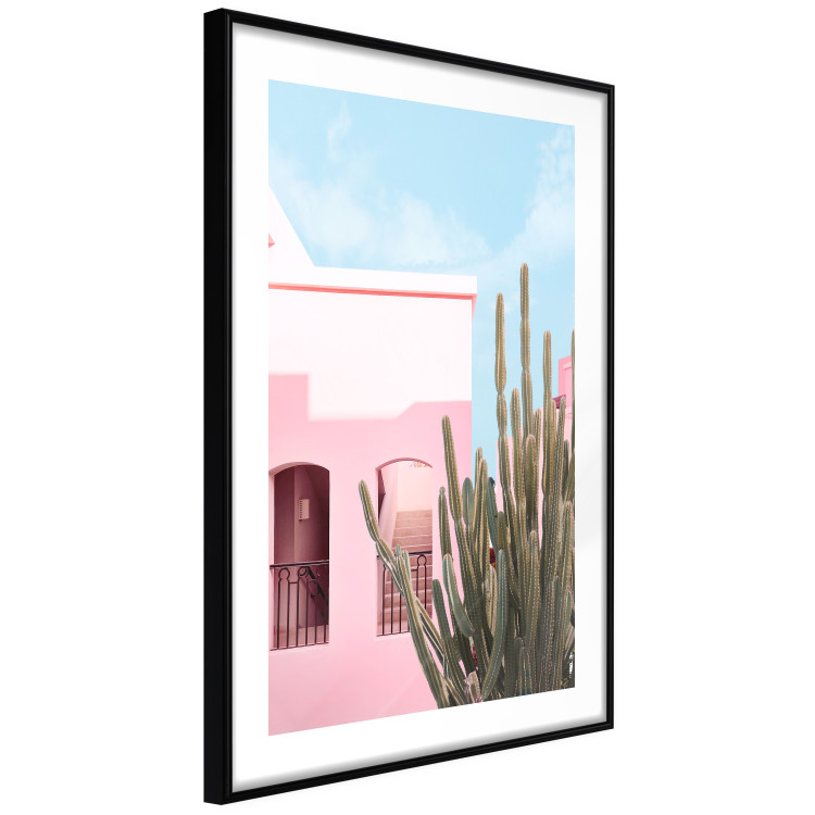 Poster Miami Cactus - A Pink Holiday Home Against a Blue Sky and Light 144500 additionalImage 9