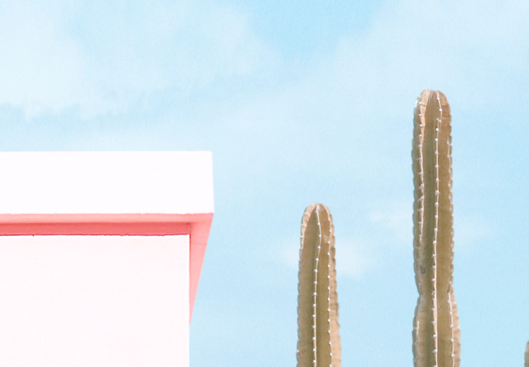Poster Miami Cactus - A Pink Holiday Home Against a Blue Sky and Light 144500 additionalImage 2