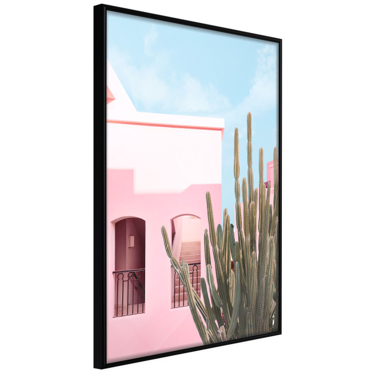 Poster Miami Cactus - A Pink Holiday Home Against a Blue Sky and Light 144500 additionalImage 11