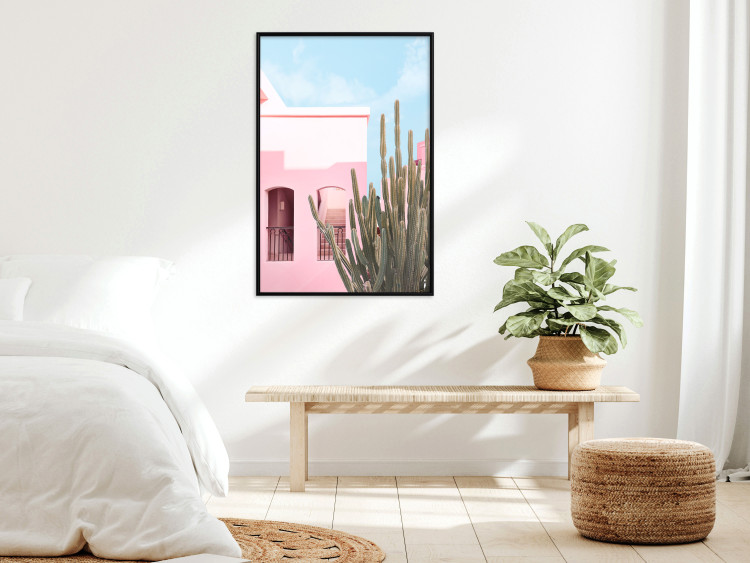 Poster Miami Cactus - A Pink Holiday Home Against a Blue Sky and Light 144500 additionalImage 20