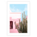 Poster Miami Cactus - A Pink Holiday Home Against a Blue Sky and Light 144500 additionalThumb 13