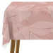 Tablecloth Pink wine - graphic leaves in shades of pink in glamour style 147200