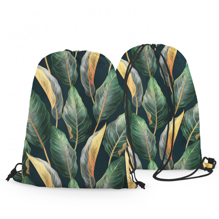 Backpack Gold-green leaves - a floral pattern 147400 additionalImage 3