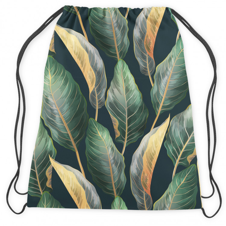 Backpack Gold-green leaves - a floral pattern 147400 additionalImage 2
