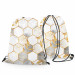 Backpack Hexagons and leaves - elegant composition with geometric figures 147500 additionalThumb 3