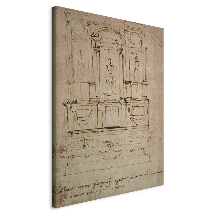 Canvas Study for a double tomb for the Medici Tombs in the New Sacristy 156100 additionalImage 2