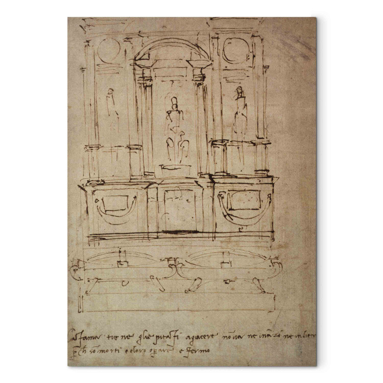 Canvas Study for a double tomb for the Medici Tombs in the New Sacristy 156100