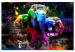 Canvas Colorful Elephants (1 Part) Wide 128410
