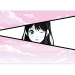 Wall Mural Manga Style Girl - Comic Book Character Against a Pink Sky Background 145510 additionalThumb 3