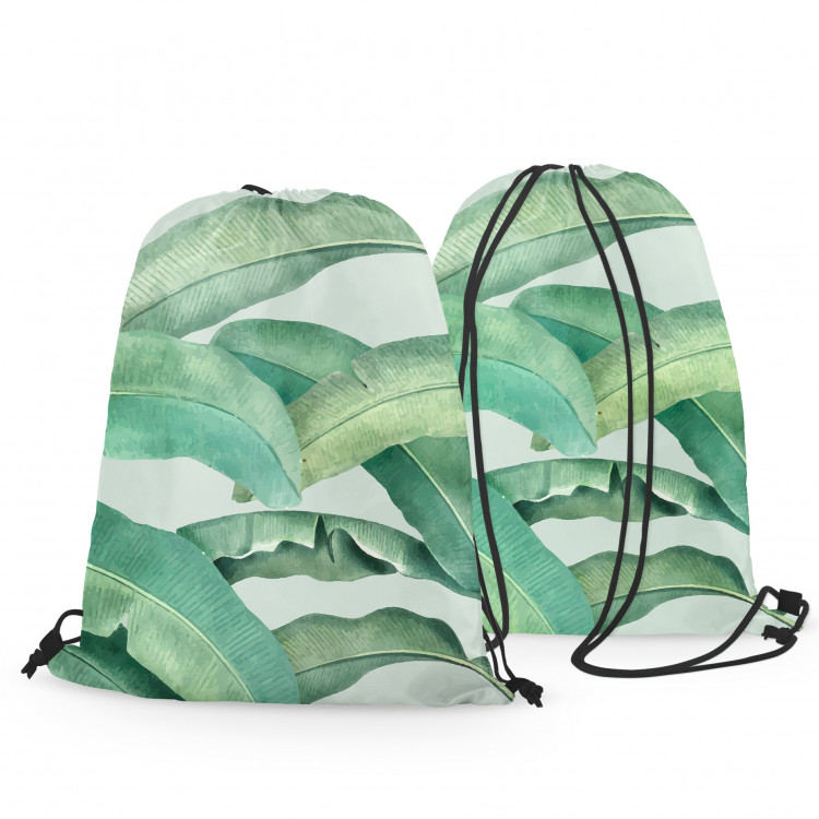 Backpack Leafy curtain in greens - floral pattern with exotic banana tree 147510 additionalImage 3