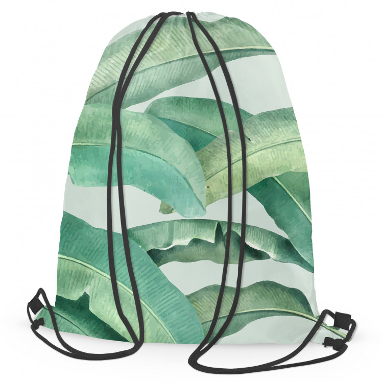 Backpack Leafy curtain in greens - floral pattern with exotic banana tree 147510