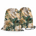 Backpack Contrasting leaves - plant motif in shades of green and gold 147610 additionalThumb 3