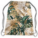 Backpack Contrasting leaves - plant motif in shades of green and gold 147610 additionalThumb 2