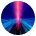 Round wallpaper Speed of Light - Dynamic Composition in Blue With Magenta Accent 151610 additionalThumb 1
