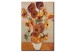 Canvas Flowers Inspired by Van Gogh (1-piece) - Sunflowers in a vase 48610
