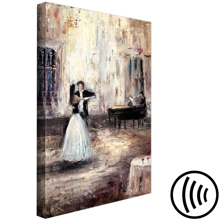 Canvas Dancing couple - artistic composition with people and piano 135920 additionalImage 6