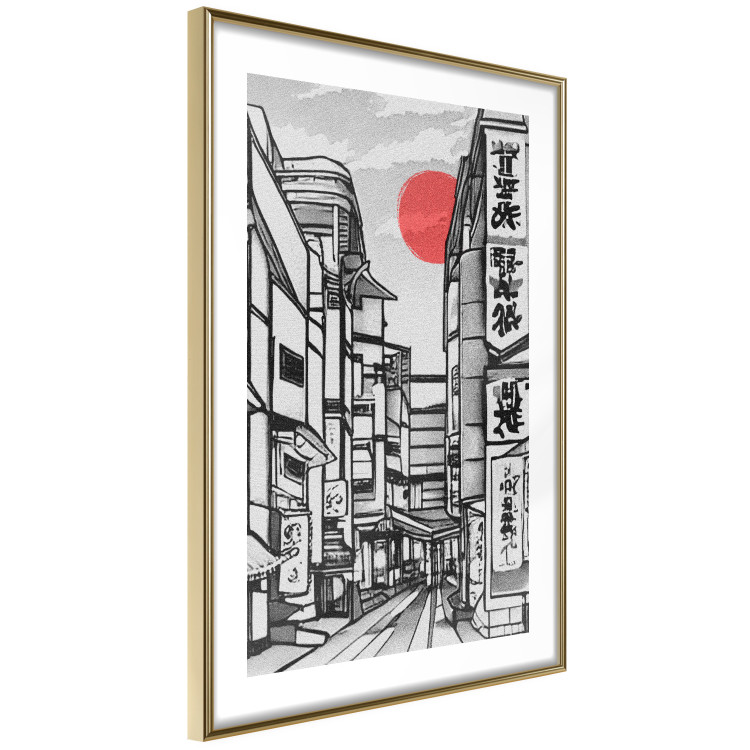 Poster Street in Japan - Asian Style Black and White City Architecture 145520 additionalImage 7