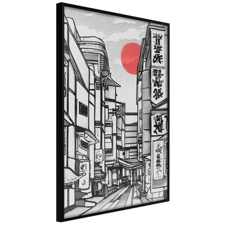 Poster Street in Japan - Asian Style Black and White City Architecture 145520 additionalImage 5