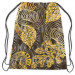 Backpack Meander ornament - gold and black abstract motif with leaves 147420 additionalThumb 2