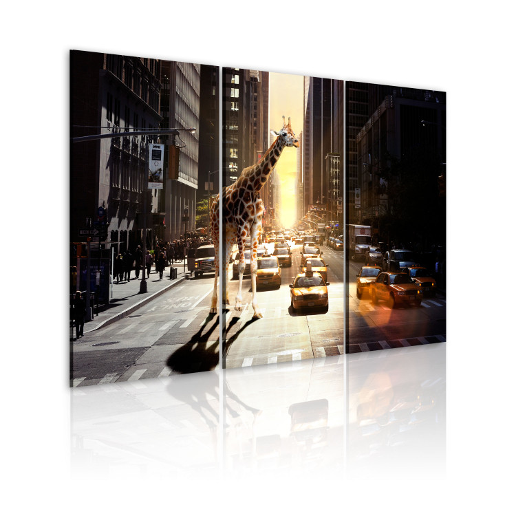 Canvas Giraffe in the big city 55720 additionalImage 2