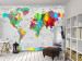 Wall Mural Coloured world map - continents with names in English on a white background 95020