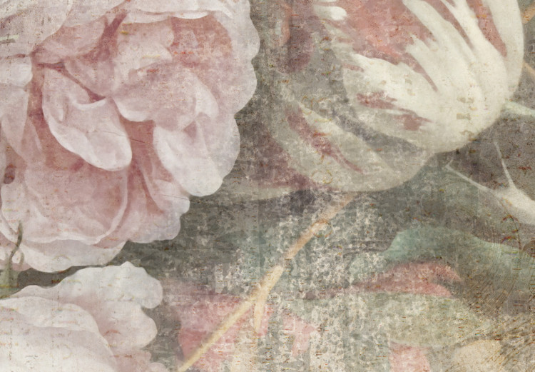 Canvas Still life vintage - delicate flowers on a gray background 135930 additionalImage 4