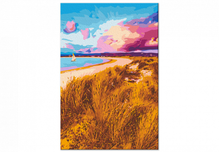 Paint by Number Kit Golden Grasses - Ionian Sea Beach, Pink Clouds and a Sailboat 144530 additionalImage 6