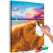 Paint by Number Kit Golden Grasses - Ionian Sea Beach, Pink Clouds and a Sailboat 144530 additionalThumb 3
