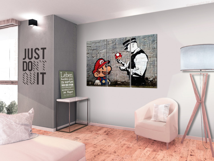 Canvas Super Mario Mushroom Cop by Banksy 94330 additionalImage 3