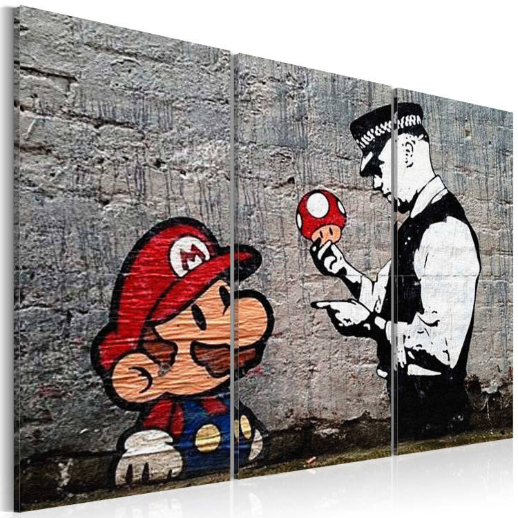 Canvas Super Mario Mushroom Cop by Banksy 94330 additionalImage 2