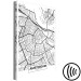 Canvas Amsterdam streets - black and white linear map of a Dutch city 116340 additionalThumb 6