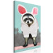 Canvas Raccoon disguised as a hare - a funny animal theme for a child's room 123040 additionalThumb 2