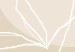 Canvas White twig with leaves - modern abstraction on a beige background 125640 additionalThumb 5