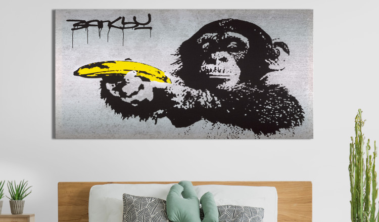 Large Canvas Monkey with Banana Gun by Banksy II [Large Format] 128540 additionalImage 5