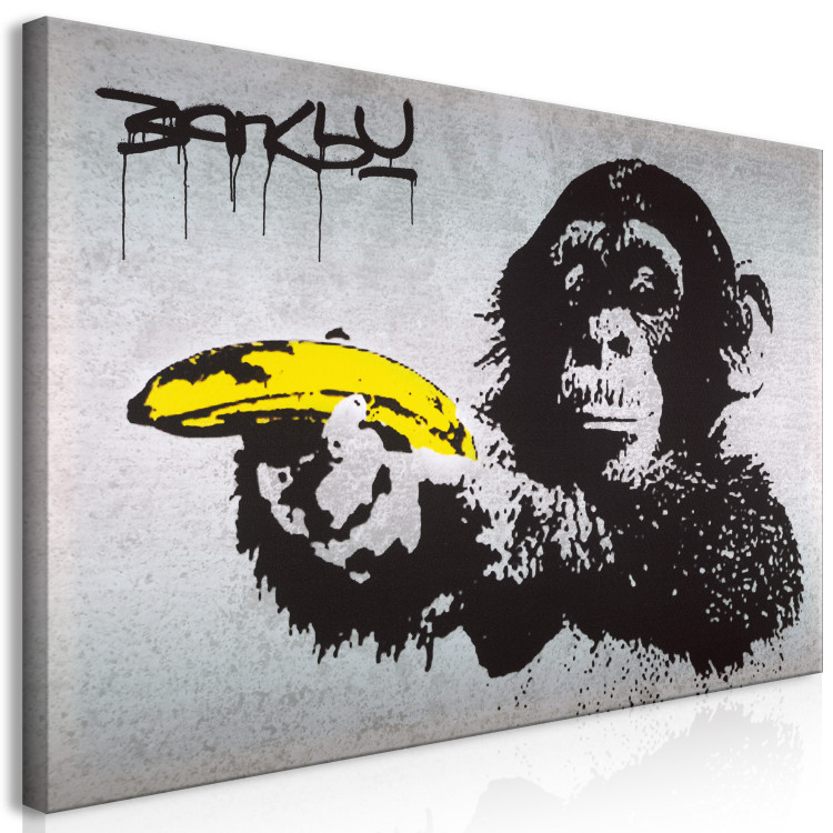 Large Canvas Monkey with Banana Gun by Banksy II [Large Format] 128540 additionalImage 2