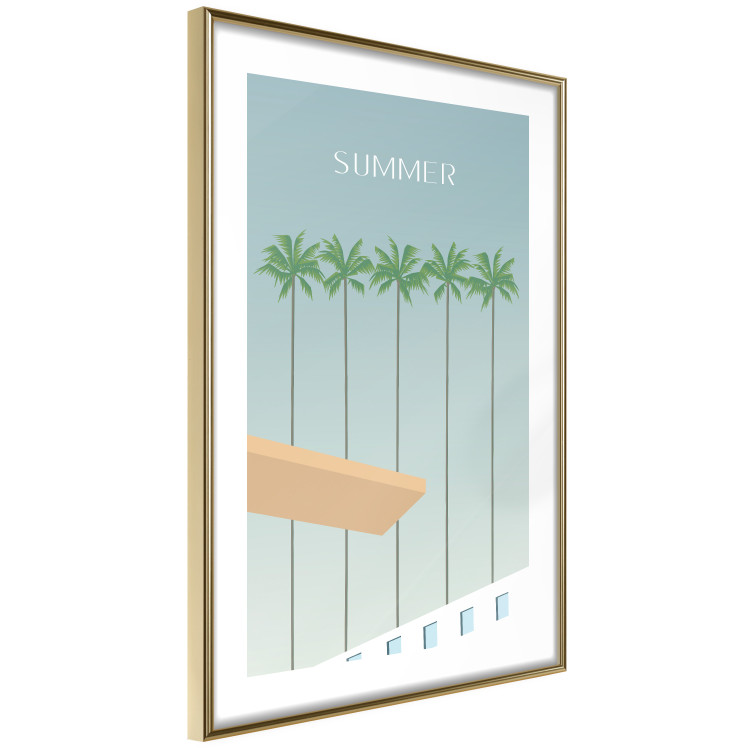 Poster Summer Sun - Retro Style Holiday Artwork With Palm Trees by the Pool 144340 additionalImage 5