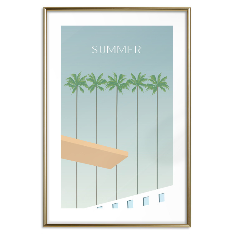 Poster Summer Sun - Retro Style Holiday Artwork With Palm Trees by the Pool 144340 additionalImage 19