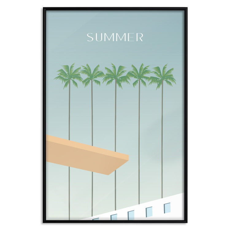 Poster Summer Sun - Retro Style Holiday Artwork With Palm Trees by the Pool 144340 additionalImage 15