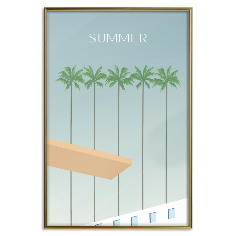 Poster Summer Sun - Retro Style Holiday Artwork With Palm Trees by the Pool 144340 additionalImage 18