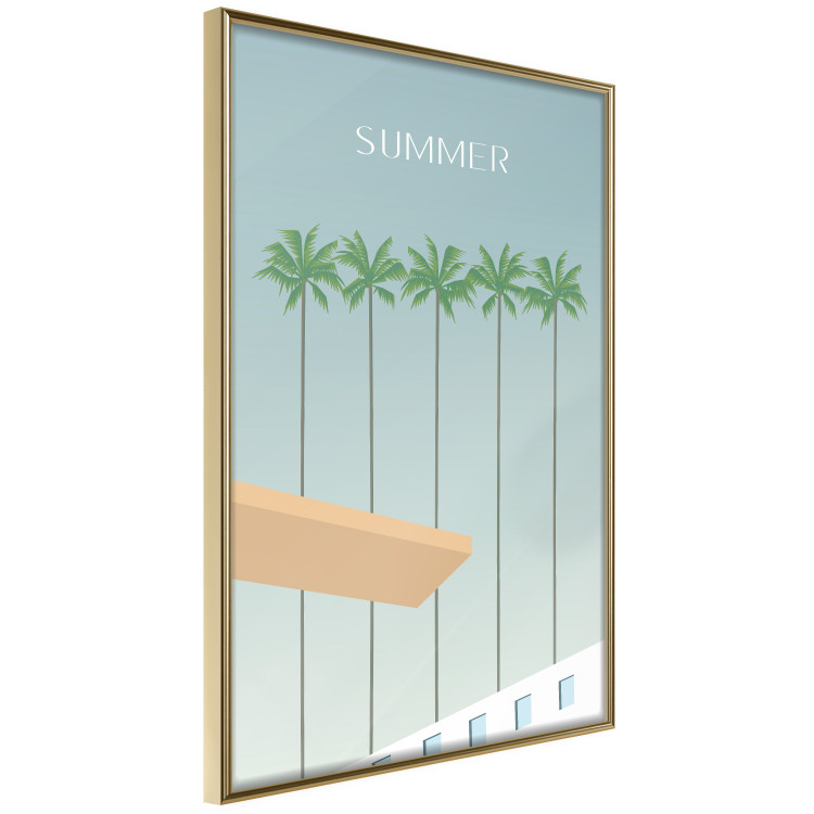 Poster Summer Sun - Retro Style Holiday Artwork With Palm Trees by the Pool 144340 additionalImage 11