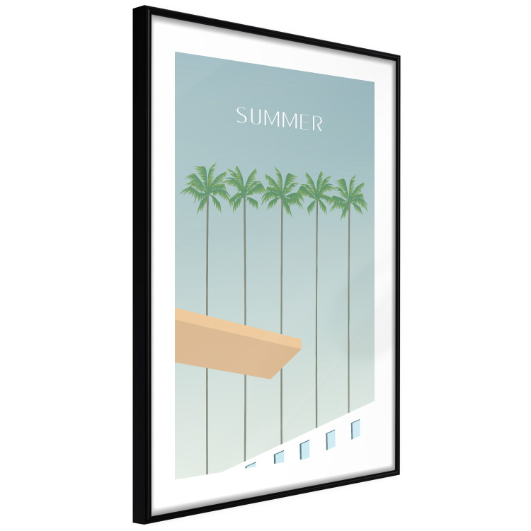 Poster Summer Sun - Retro Style Holiday Artwork With Palm Trees by the Pool 144340 additionalImage 7