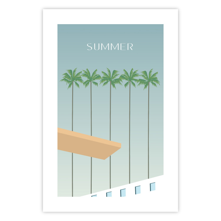 Poster Summer Sun - Retro Style Holiday Artwork With Palm Trees by the Pool 144340 additionalImage 17